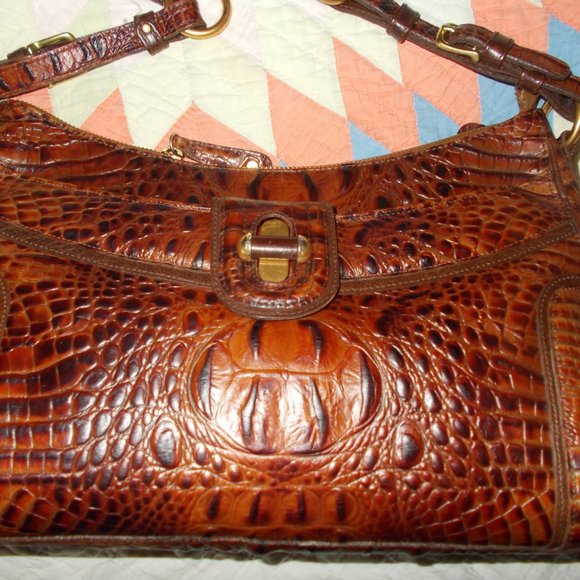 Brahmin Pecan Brown Alligator Handbag - Picture 8 of 11